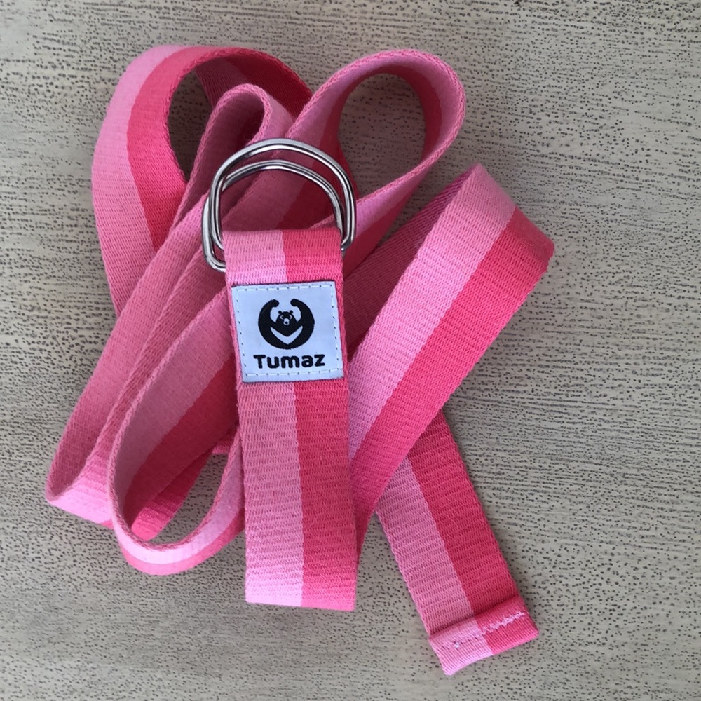 Tunaz two toned pink yoga / stretch strap 6ft long